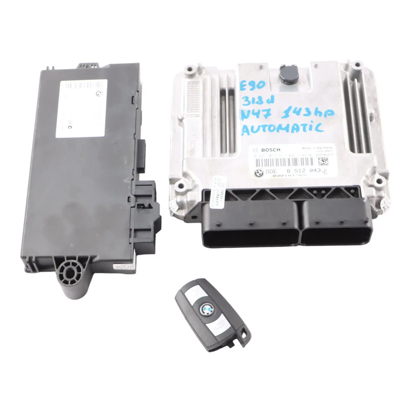 BMW E90 E91 LCI 318d N47N 143HP Engine ECU Kit DDE 8512043 CAS3 Key Automatic