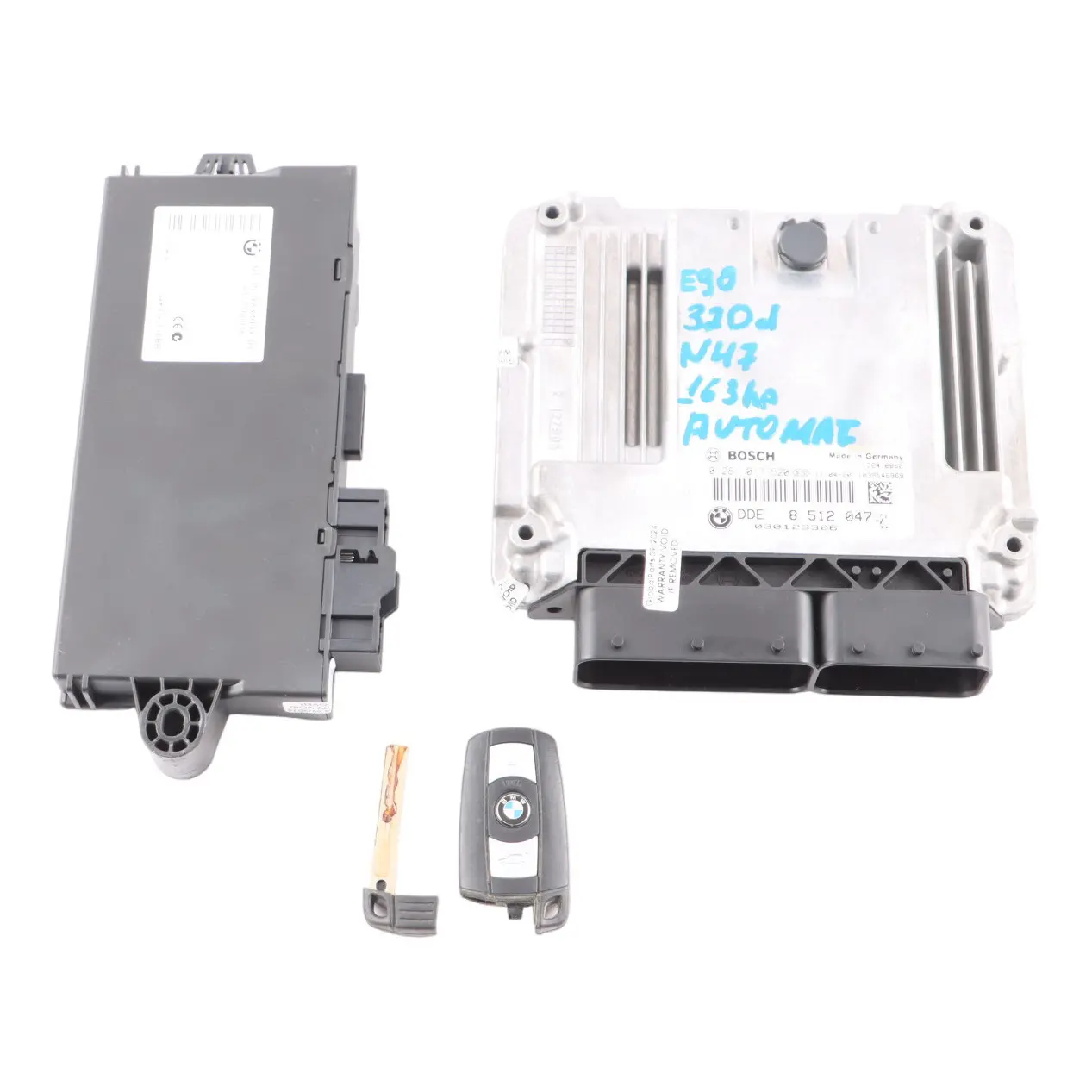 BMW E90 E91 LCI N47N 320d 163HP ECU Module KIT DDE 8512047 CAS3 Keys Automatic