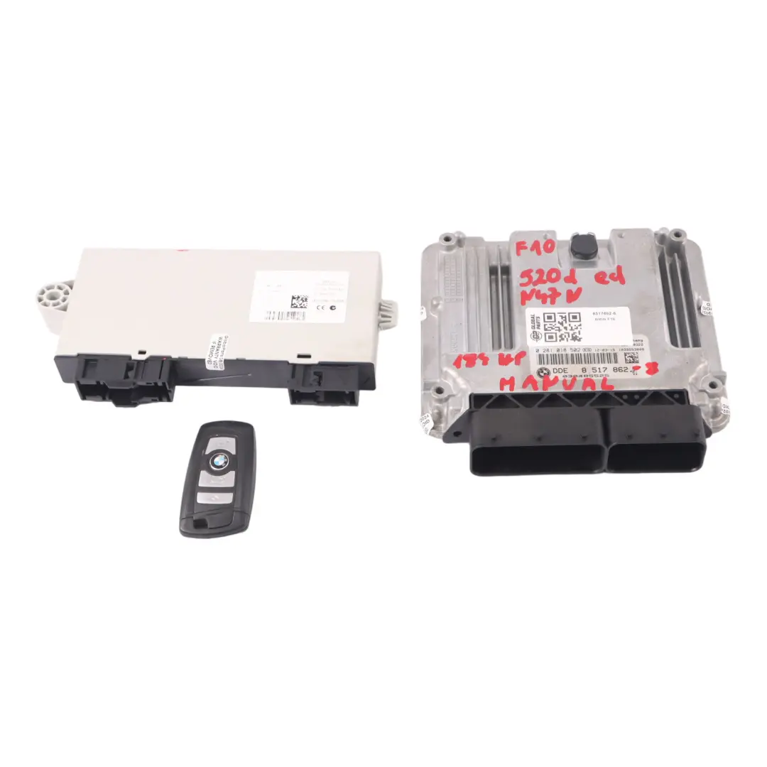 BMW F10 F11 520d ed N47N 184HP Zestaw ECU DDE 8517862 CAS4 + Kluczyk Manual