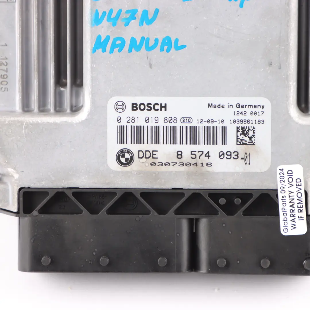 BMW F20 F30 120d 320d 184HP N47N Engine ECU Kit DDE 8574093 FEM Key Lock Manual