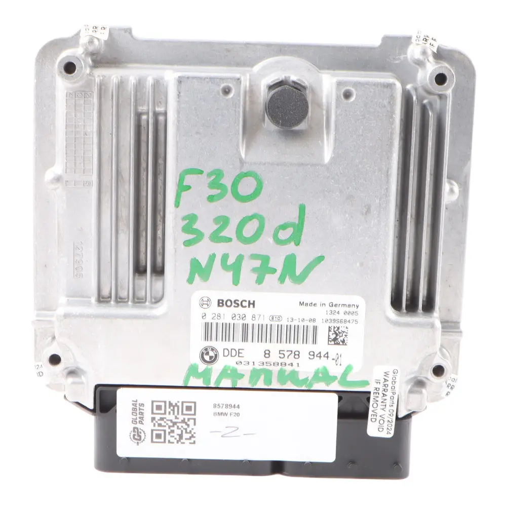 BMW F20 120d F30 320d N47N Engine Control Unit ECU DDE 8578944 Manual