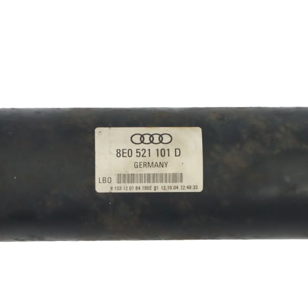 Audi A4 B7 Eje de transmisión Propshaft Caja de cambios manual 8E0521101D