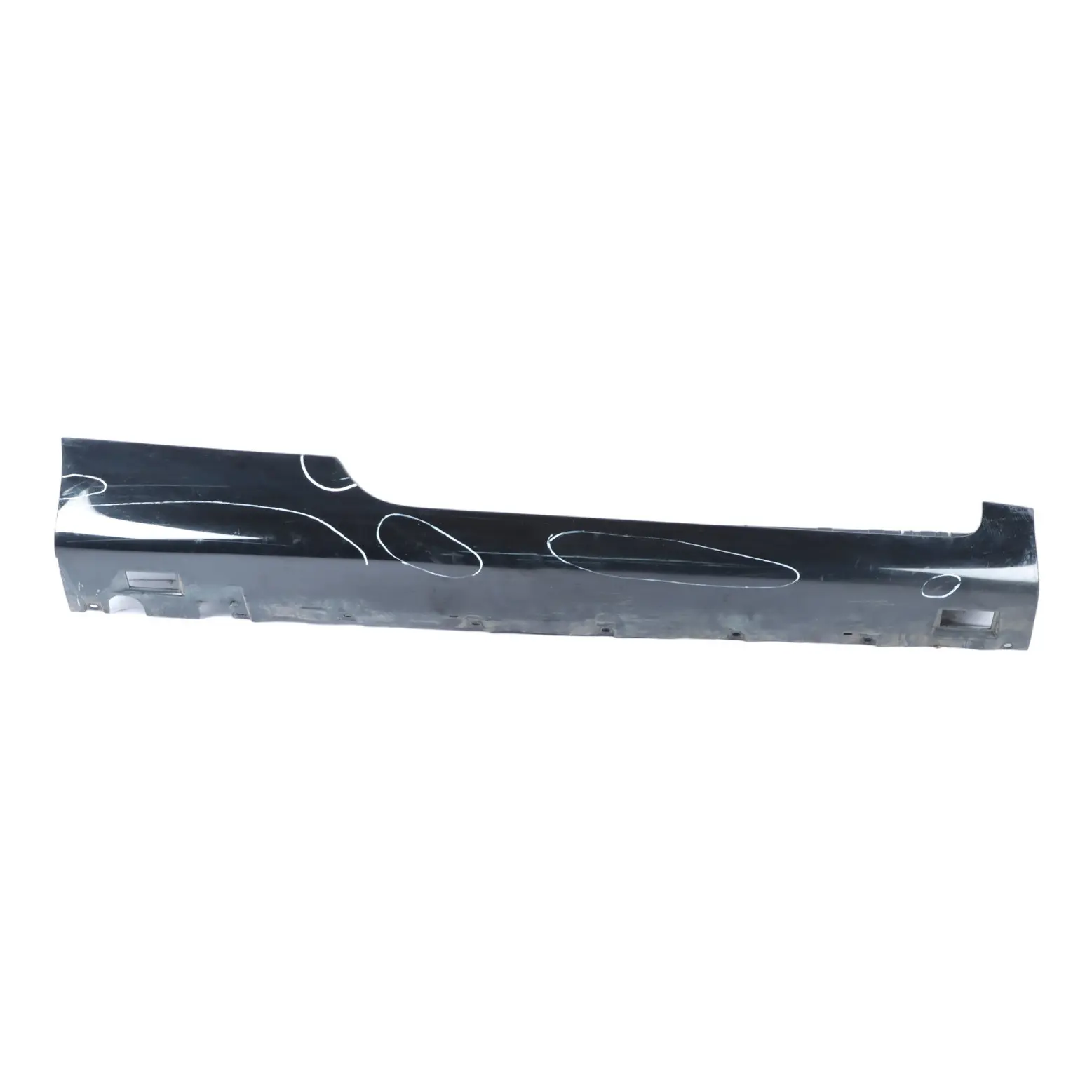 Audi TT 8J Side Skirt Door Sill Cover Right O/S Panel Brilliant Black - Y9B