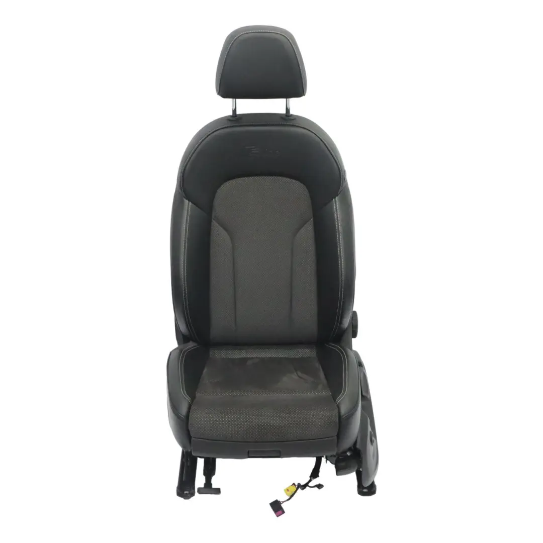 Audi Q3 8U Sport Seat Delantero Izquierdo S-Line Interior Cuero Negro Plata