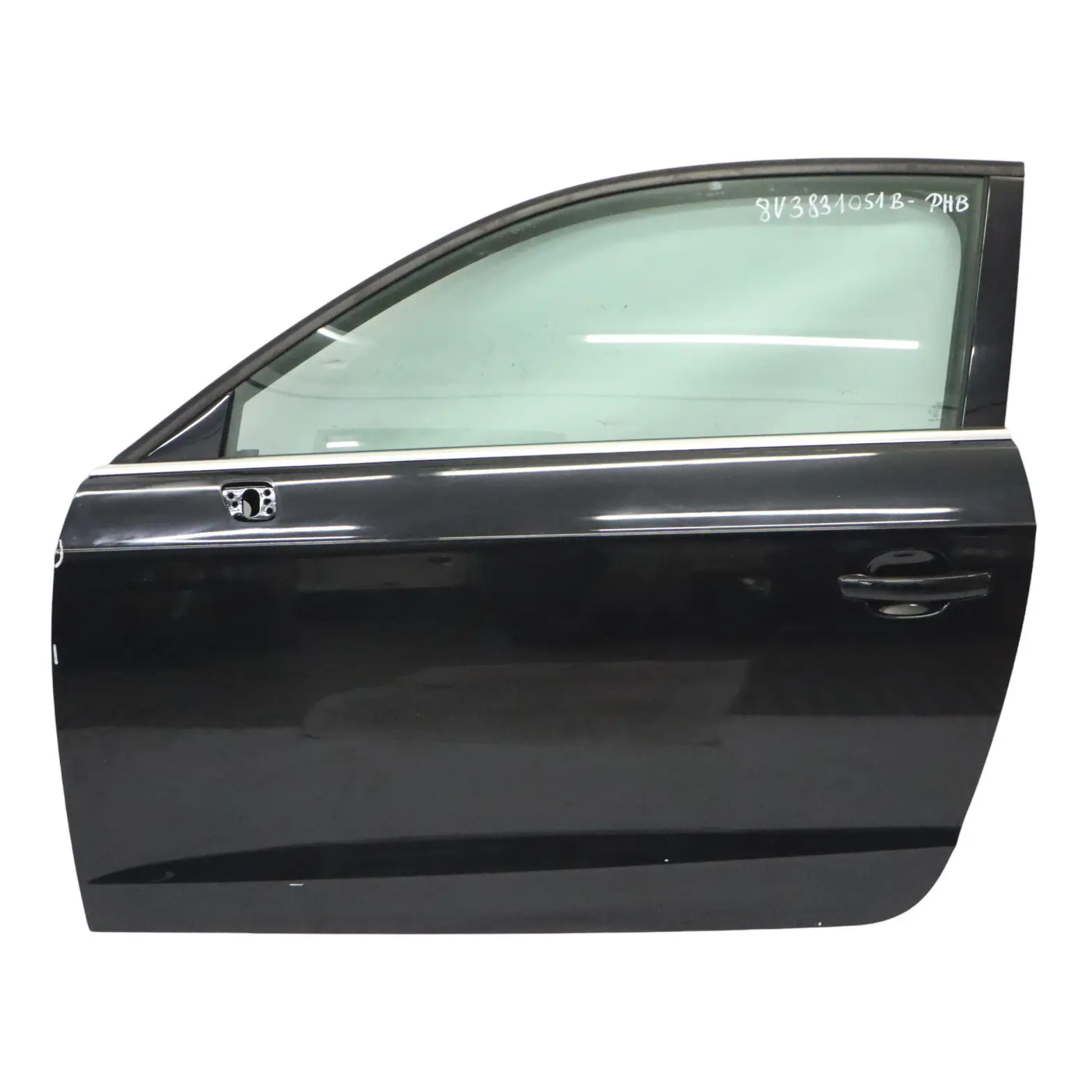 Audi A3 8V Hatchback Door Front Left N/S Covering Panel Phantom Black - Z9Y