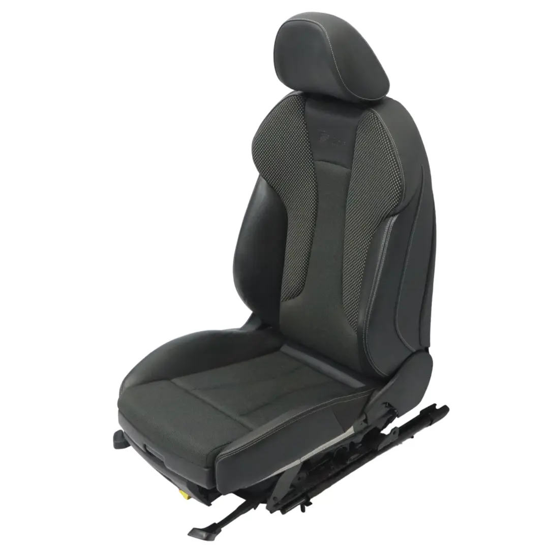 Audi A3 8V Asiento Delantero Derecho 3 Puertas S Line Medio Cuero Negro Plata