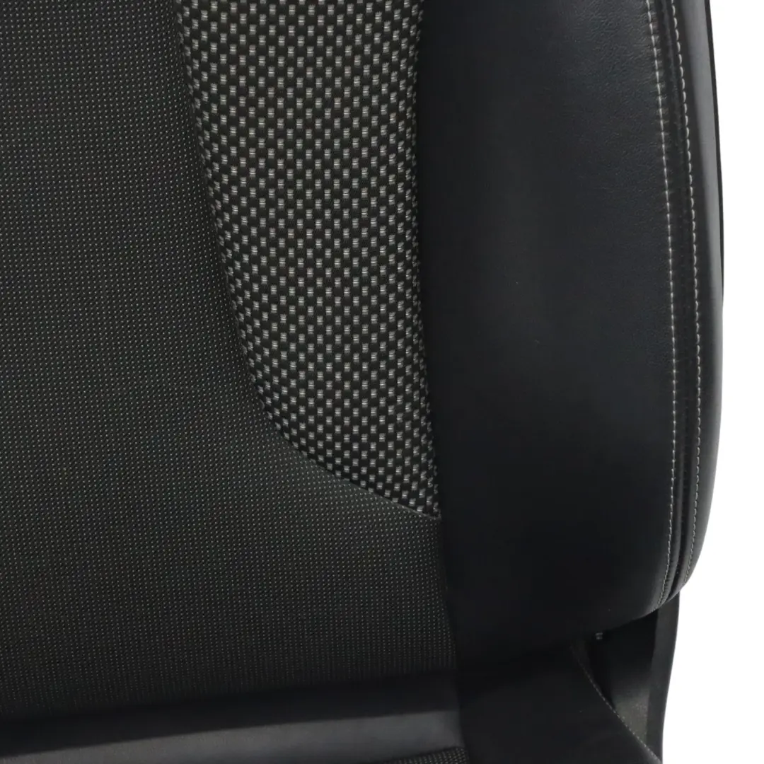 Audi A3 8V Asiento Delantero Derecho 3 Puertas S Line Medio Cuero Negro Plata