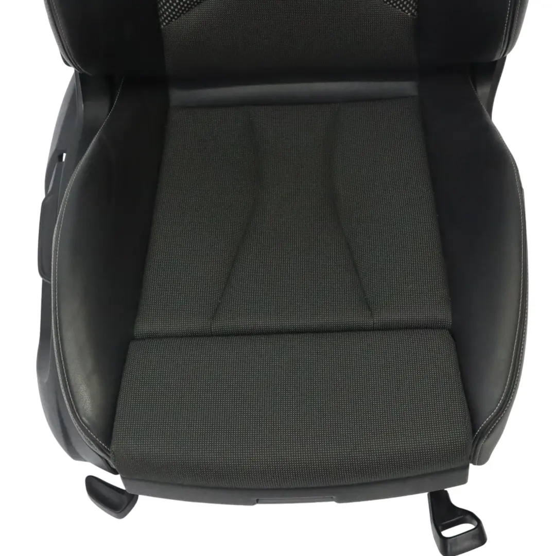 Audi A3 8V Asiento Delantero Derecho 3 Puertas S Line Medio Cuero Negro Plata