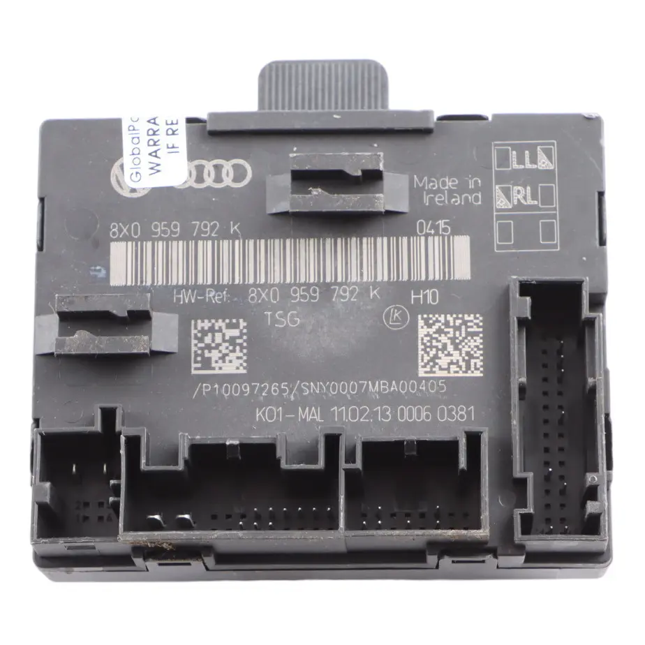 Audi A1 8X Door Module Front Driver's Side Control Unit ECU 8X0959793H