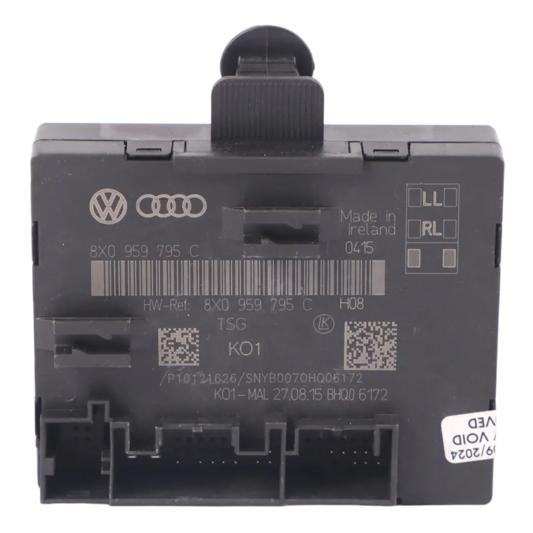 Audi Q3 8U Módulo de Puerta Trasera Izquierda Unidad de Control 8X0959795C