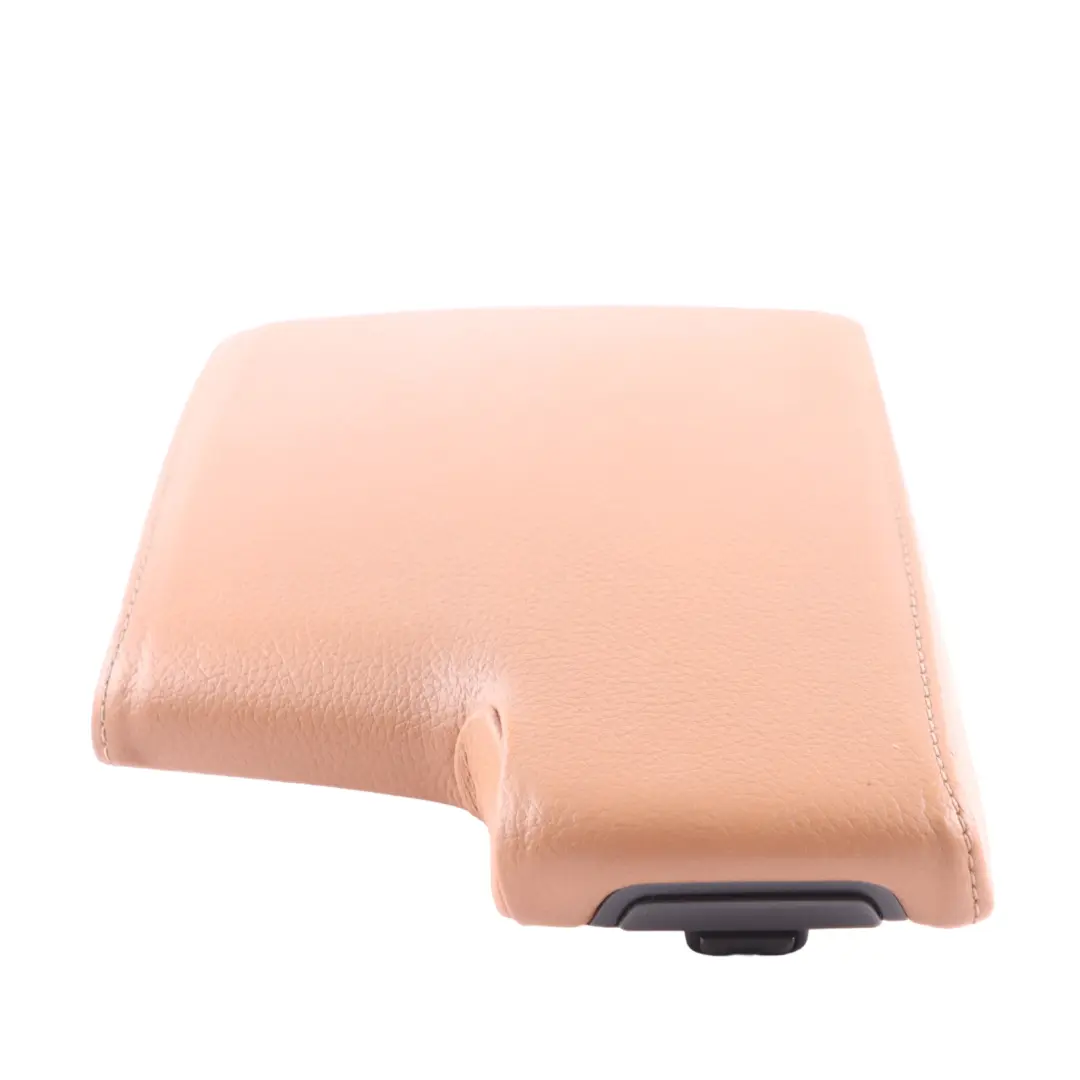 BMW E90 Centre Console Armrest Storage Cover Leather Sattel Braun 9134491