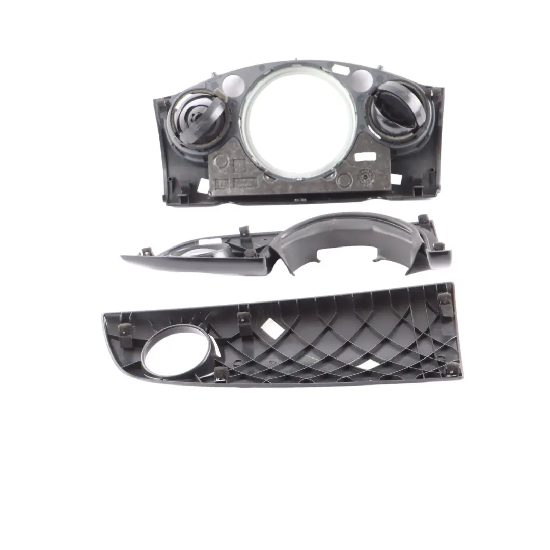 Mini R50 R53 Dashboard Panel Dash Trim Strip Covering Set Piano Black
