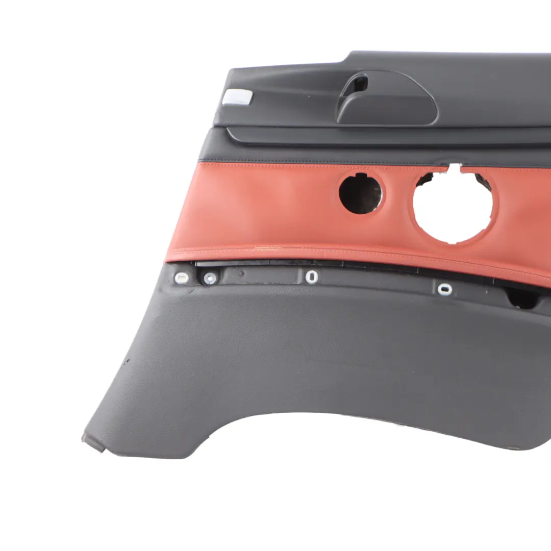 BMW E92 Door Card Trim Rear Right O/S Trim Panel Leather Black Fuchs Red 9152842