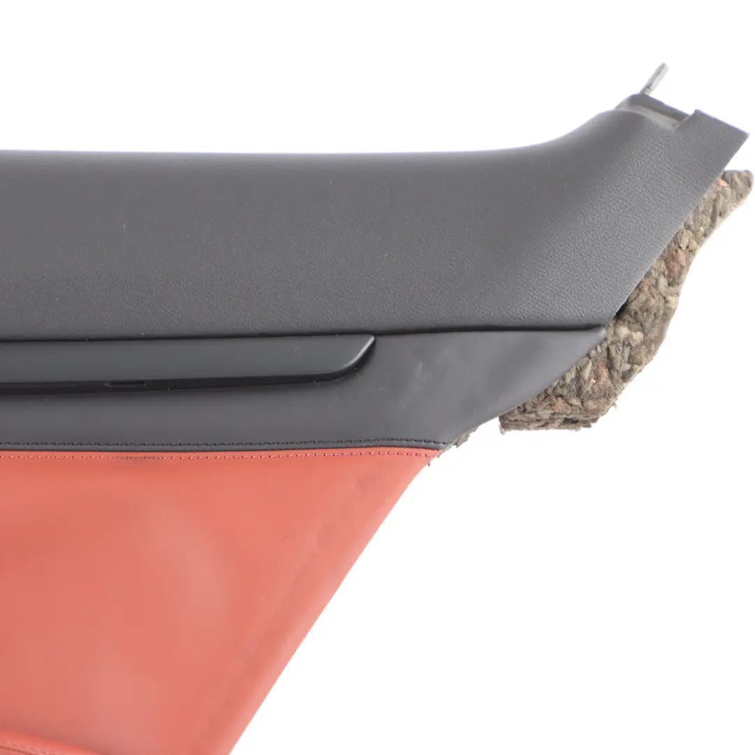 BMW E92 Door Card Trim Rear Right O/S Trim Panel Leather Black Fuchs Red 9152842