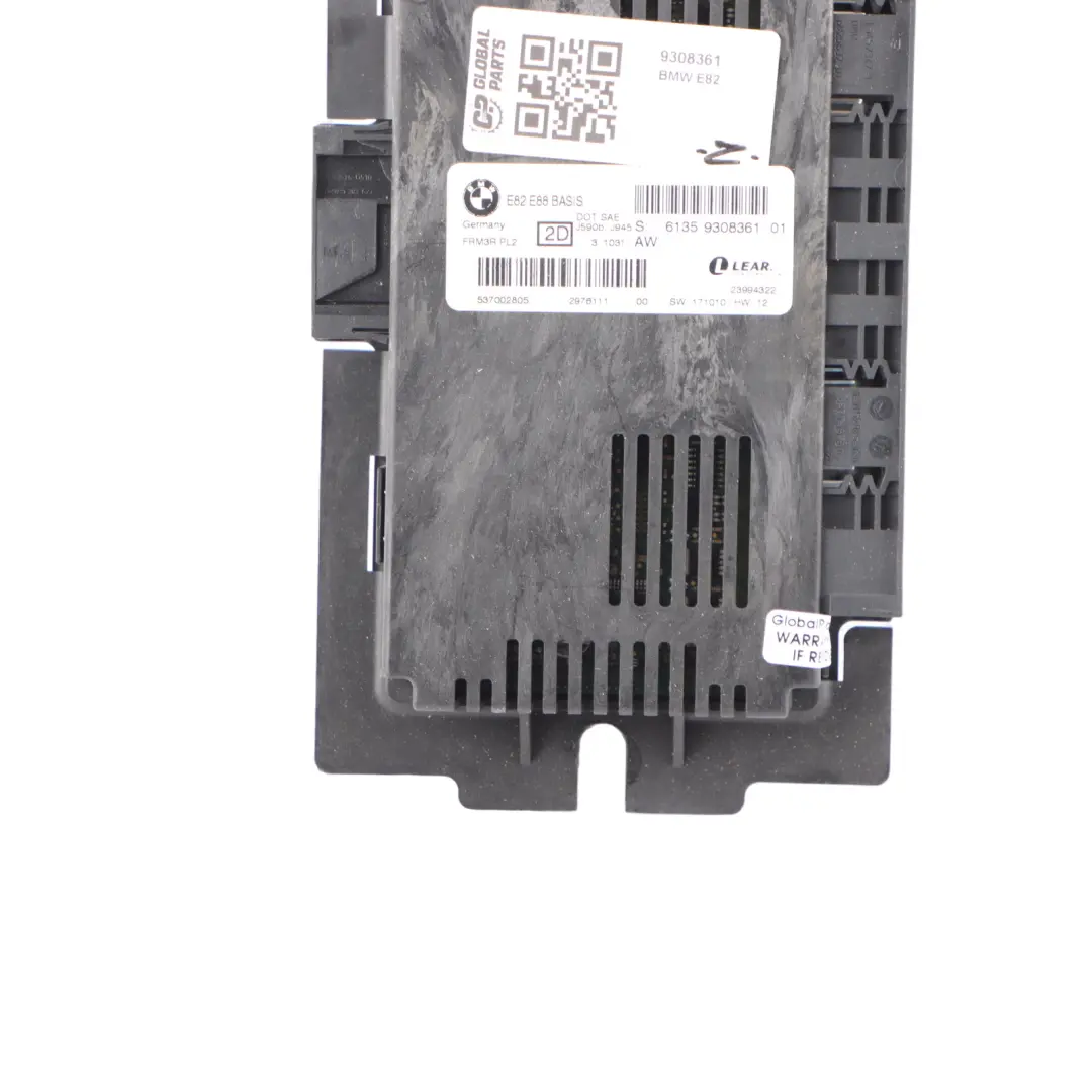 BMW E82 Footwell Light Module Control Unit ECU Basis PL2 FRM3R 9308361