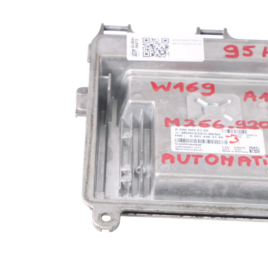 Mercedes A160 W169 M266.920 Unidad Control del Motor ECU A0024463140 Automático