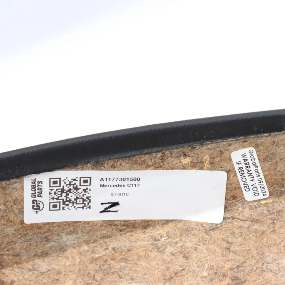 Mercedes C117 Door Card Rear Left N/S Trim Panel Cover Lining Black