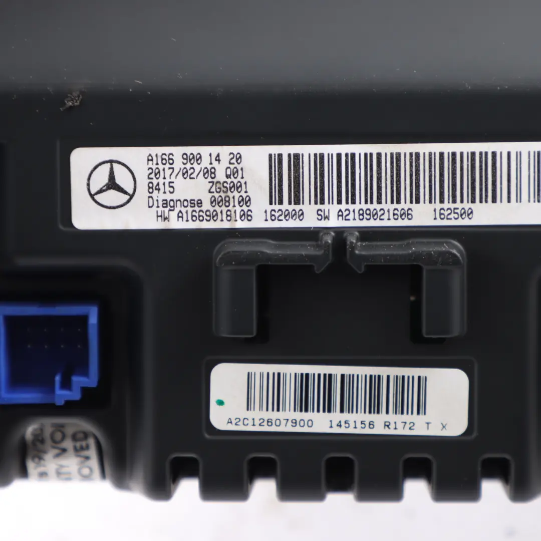 Mercedes C117 W166 Head Unit Sat Nav Navigation Display Screen A1669001420