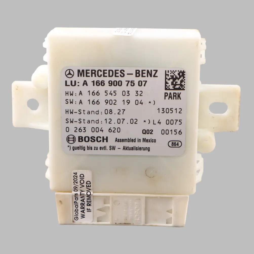 Mercedes W166 PDC Parking Distance Module Control Unit ECU A1669007507