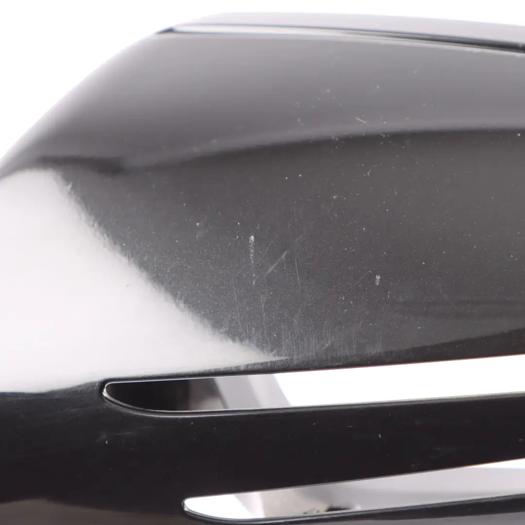 Mercedes C219 Mirror Cover Door Wing Cap Trim Left O/S Obsidian Black - 197