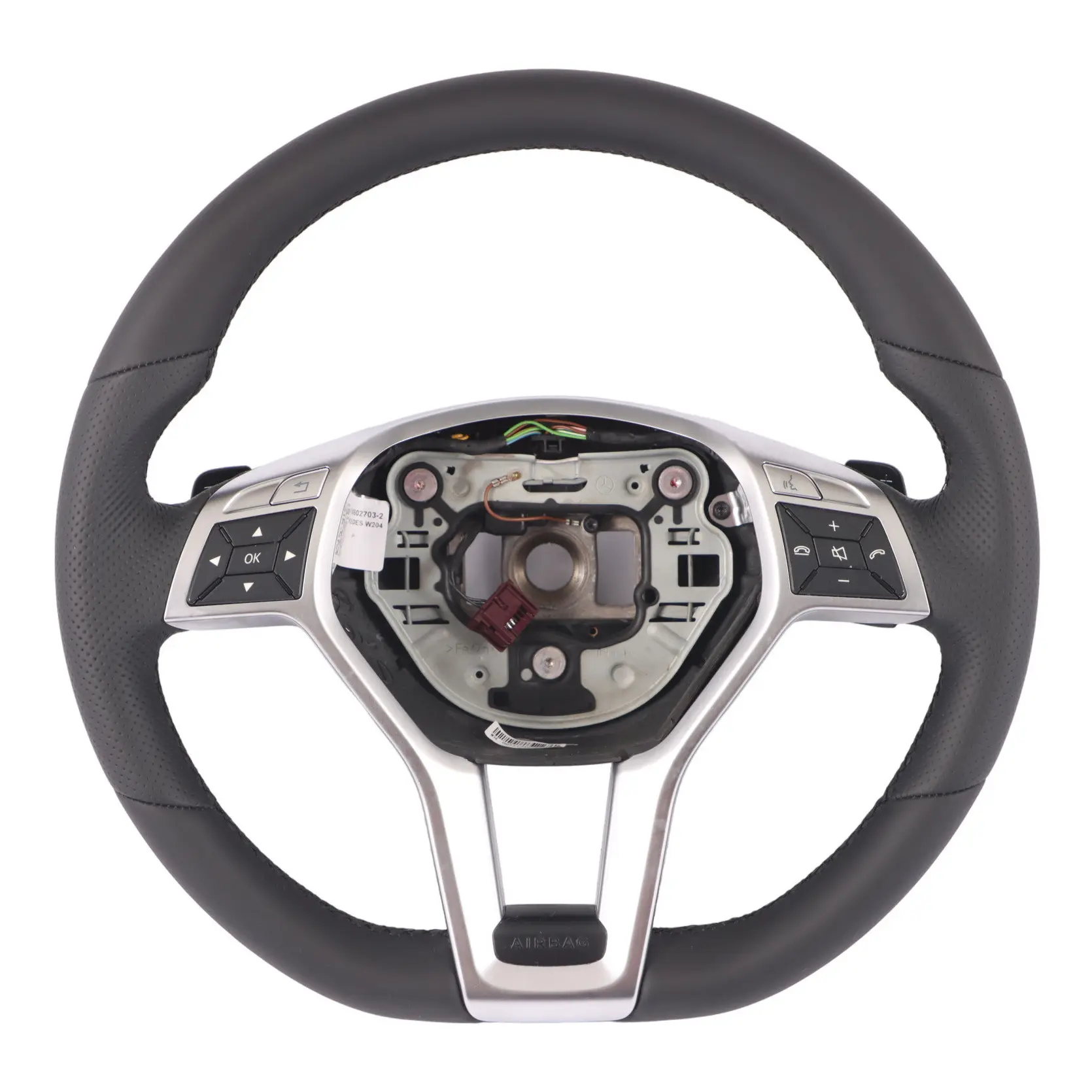 Volante Mercedes W204 W207 W212 W218 NUEVO Cuero Negro Sport Paddle Shift