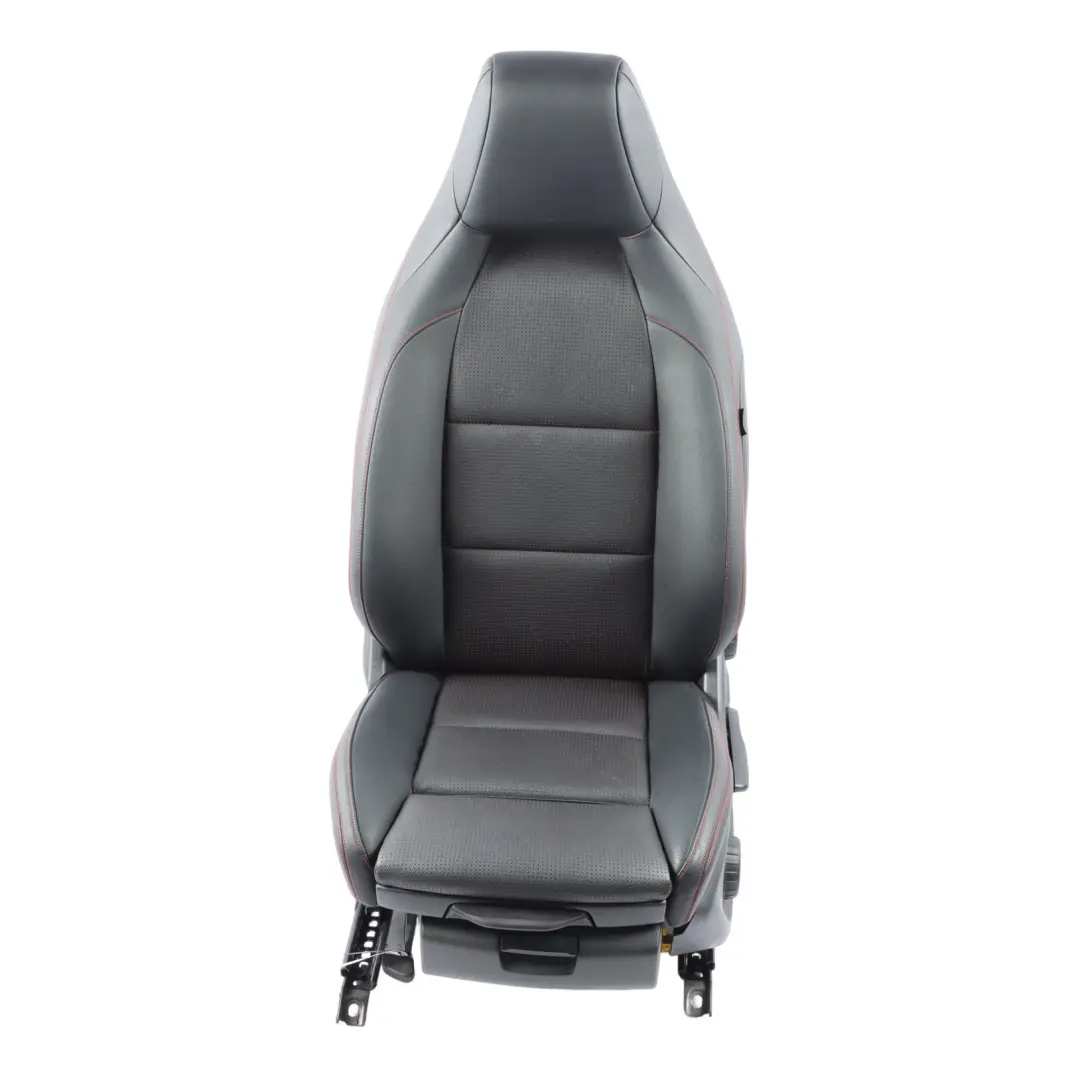 Mercedes X156 Front Left N/S Sport Seat Black Leather Red Thread Interior