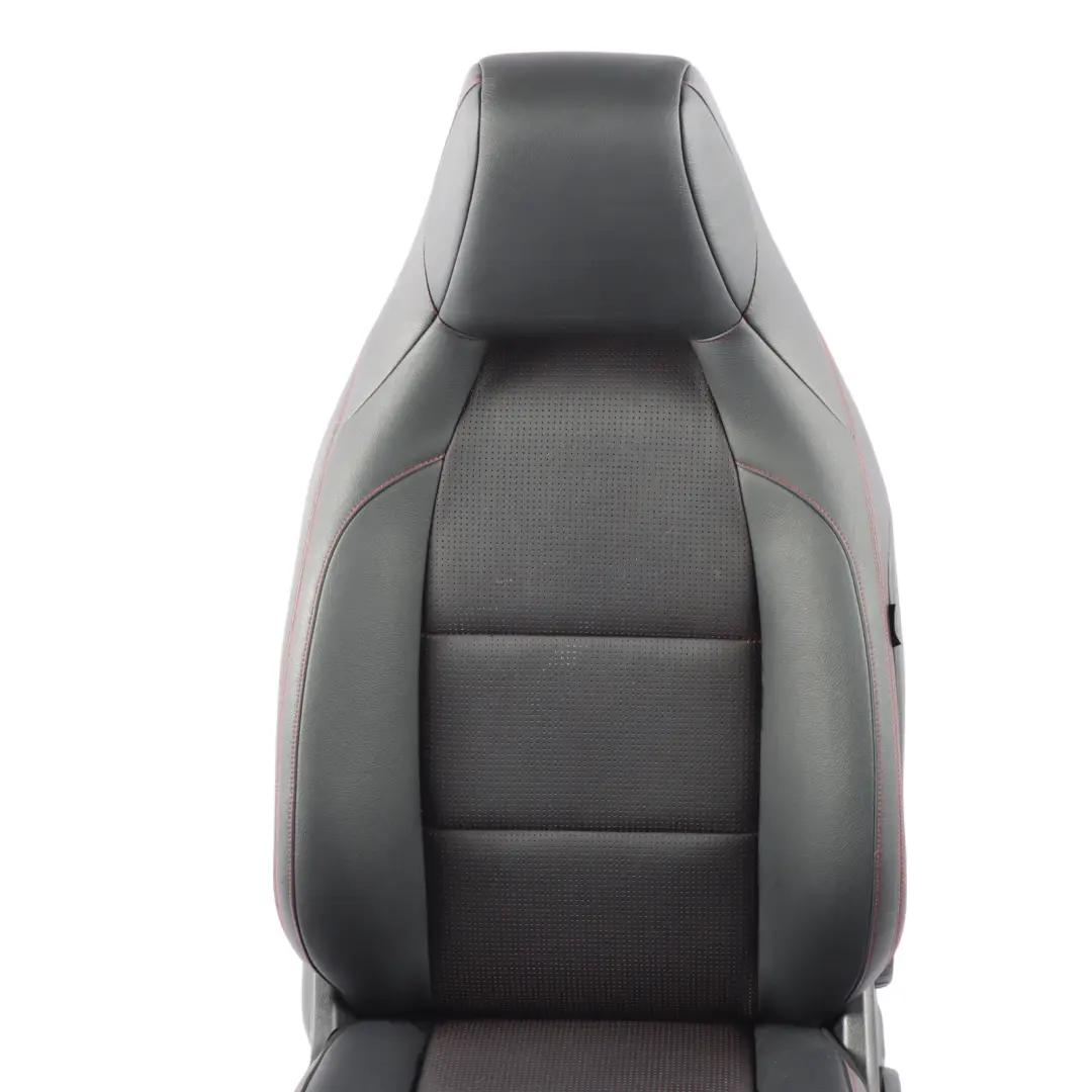 Mercedes X156 Front Left N/S Sport Seat Black Leather Red Thread Interior