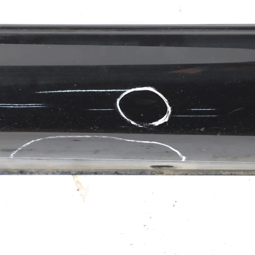 Mercedes W204 Side Skirt Cover Door Sill Panel Left N/S Obsidian Black - 197