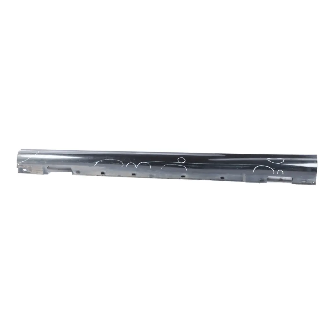 Mercedes W204 Side Skirt Cover Door Sill Panel Left N/S Obsidian Black - 197