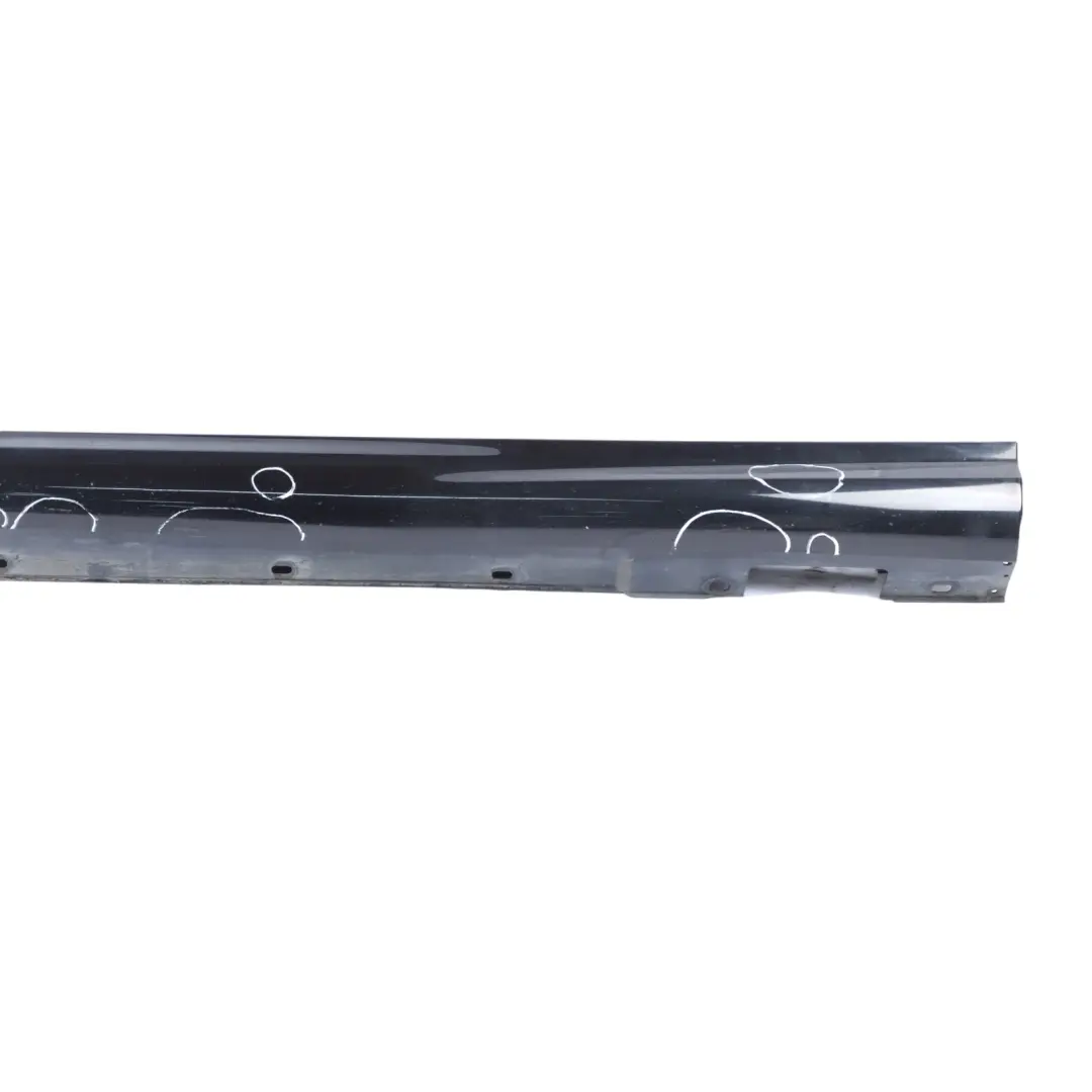 Mercedes W204 Side Skirt Cover Door Sill Panel Left N/S Obsidian Black - 197