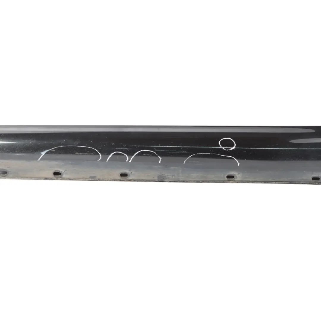 Mercedes W204 Side Skirt Cover Door Sill Panel Left N/S Obsidian Black - 197