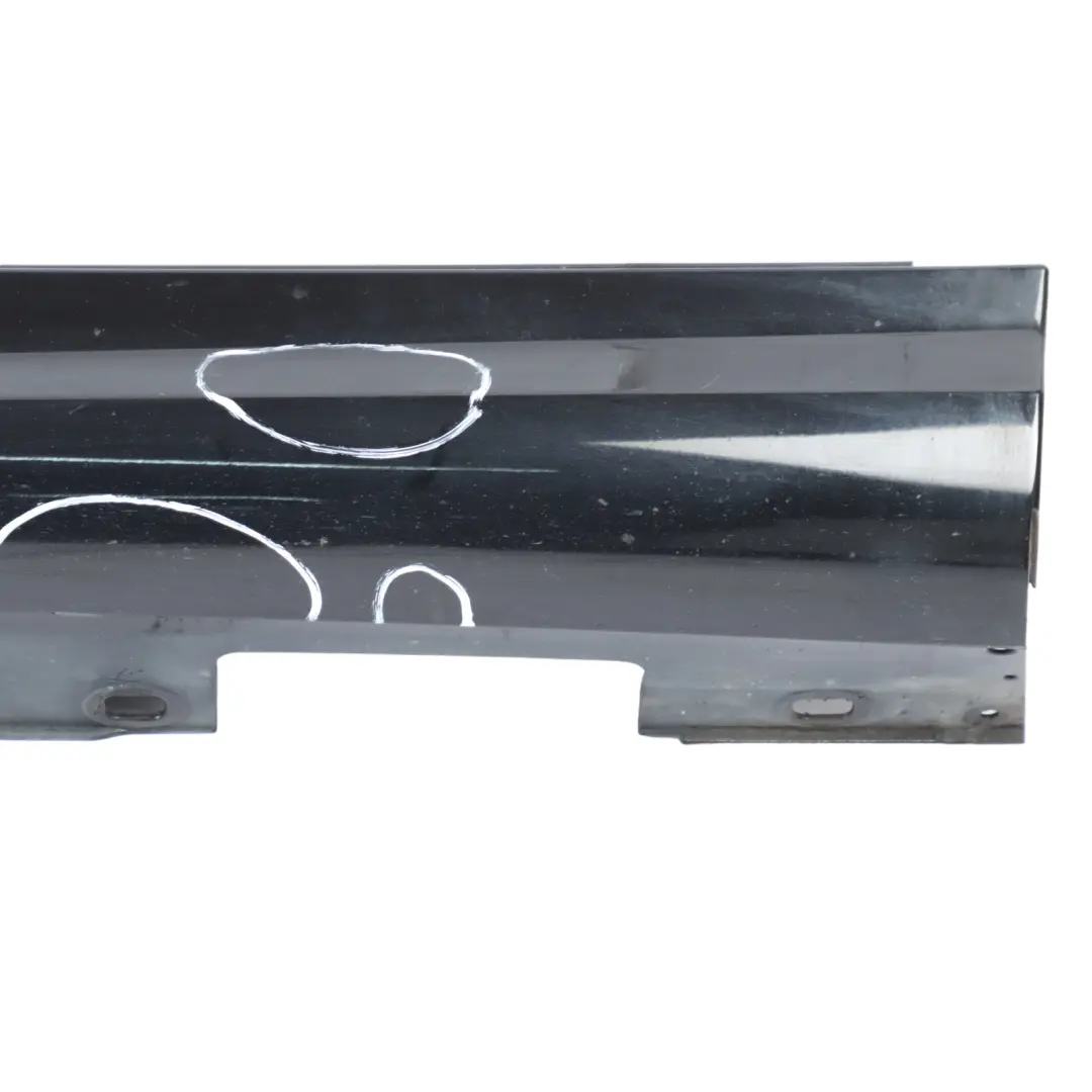 Mercedes W204 Side Skirt Cover Door Sill Panel Left N/S Obsidian Black - 197