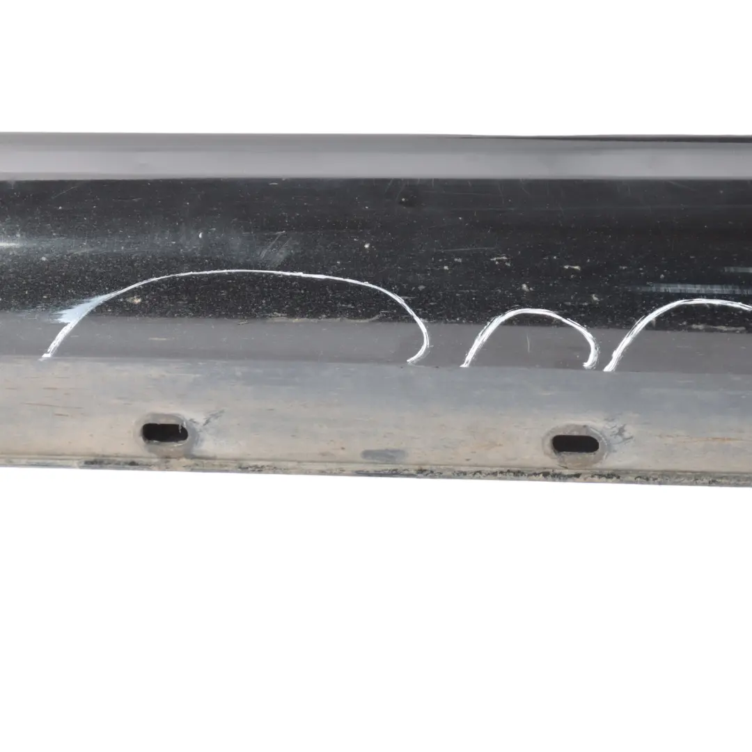 Mercedes W204 Side Skirt Cover Door Sill Panel Left N/S Obsidian Black - 197