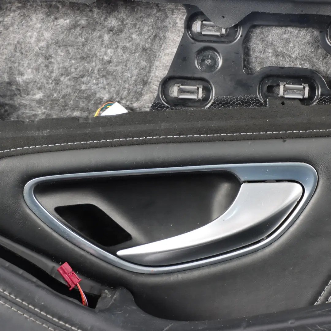 Mercedes W205 Door Card Cover Front Right O/S Trim Panel Black Leather 