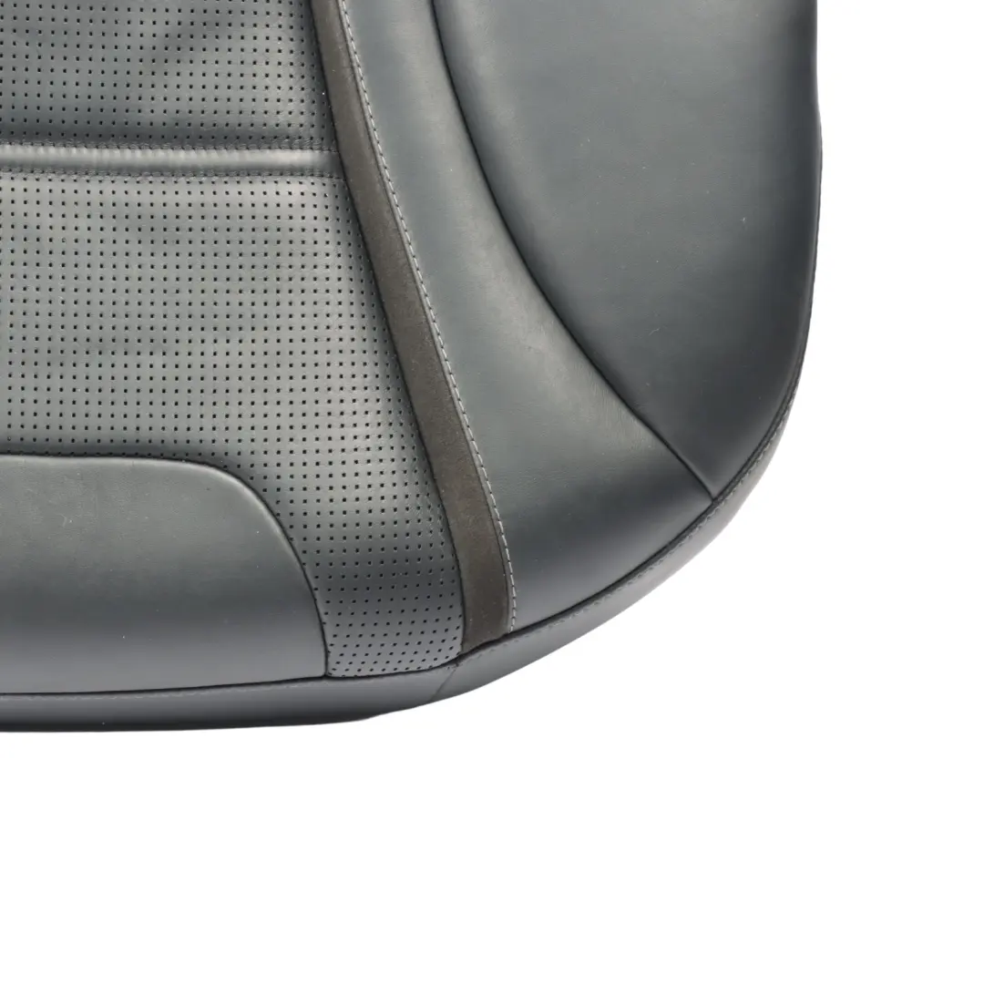 Mercedes W205 Rear Seat Bench Couch Cover Trim Black Leather Nappa Semi-Aniline