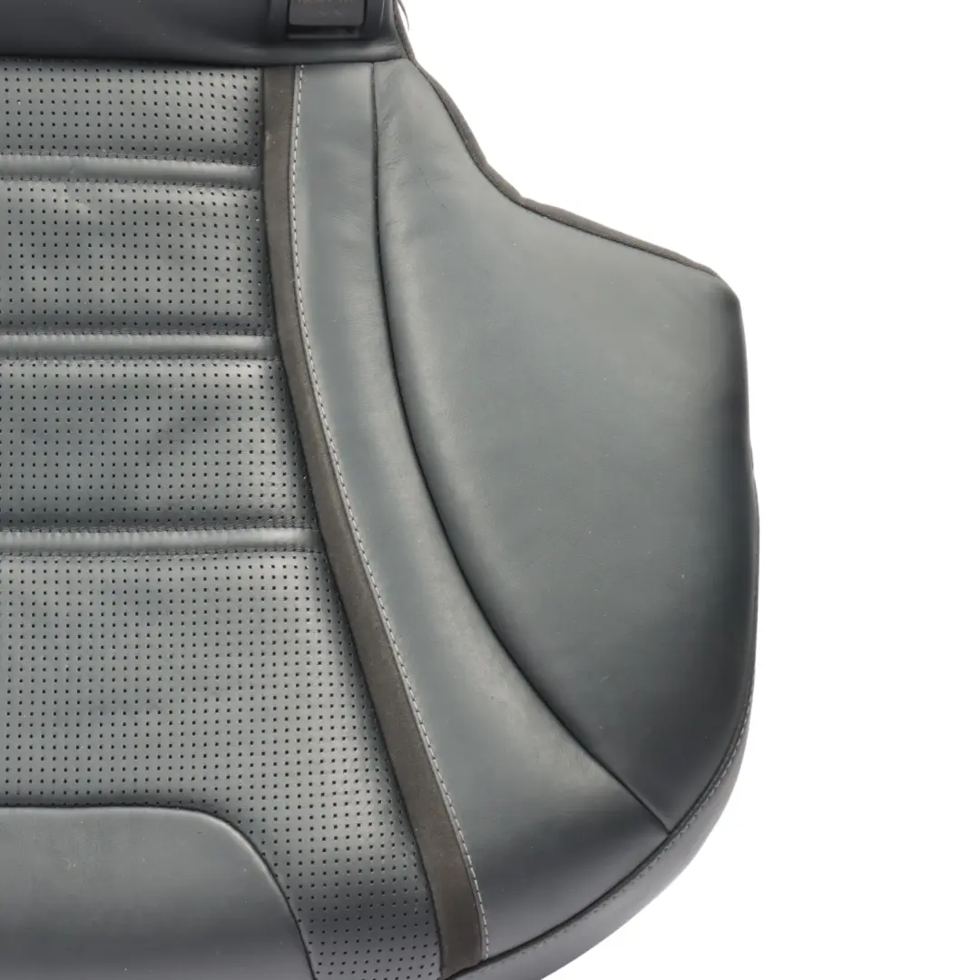 Mercedes W205 Rear Seat Bench Couch Cover Trim Black Leather Nappa Semi-Aniline