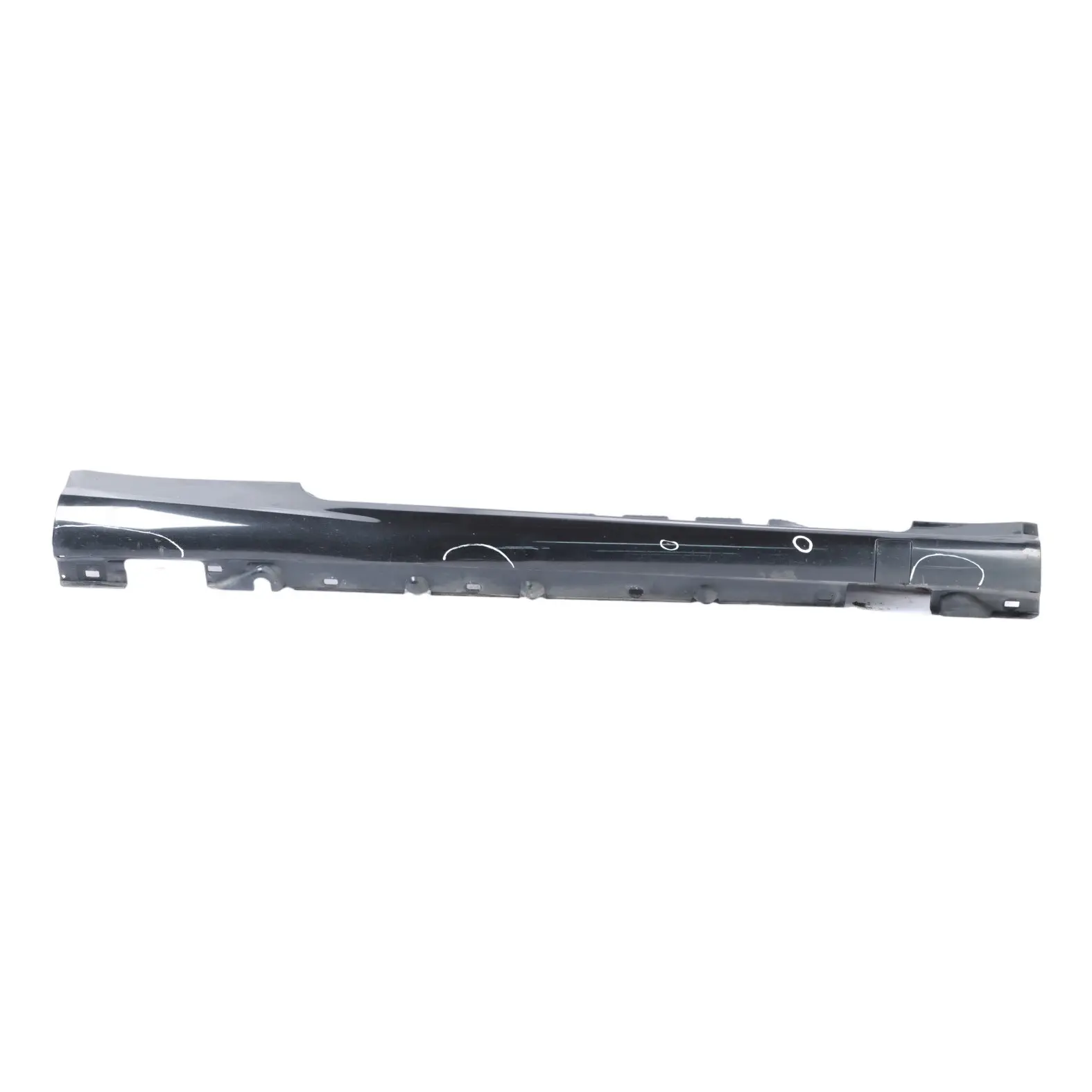 Mercedes W207 Side Skirt AMG Door Sill Cover Right O/S Obsidian Black - 197