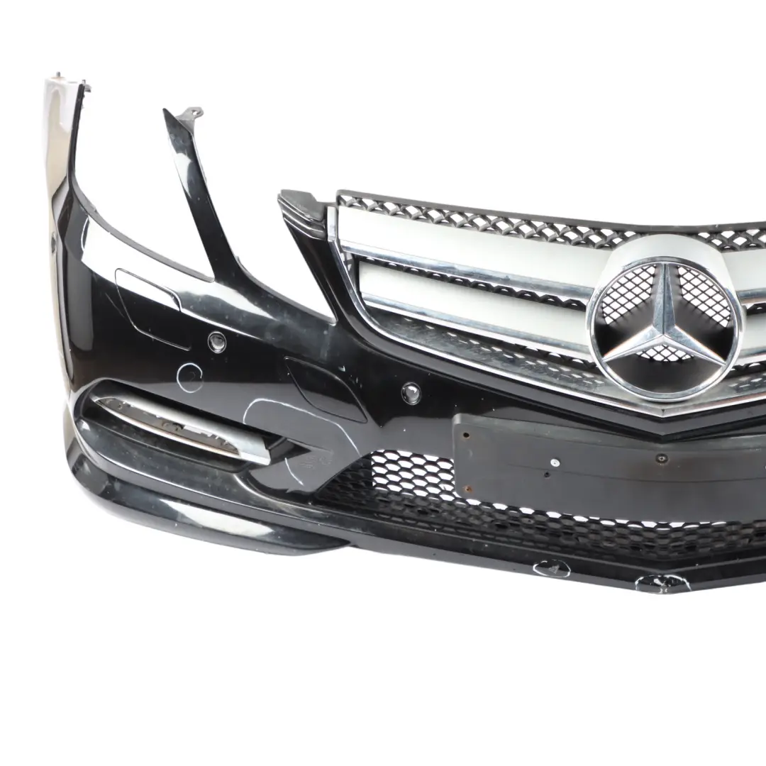 Mercedes W207 Bumper Front Trim Panel Obsidian Black Metallic - 197