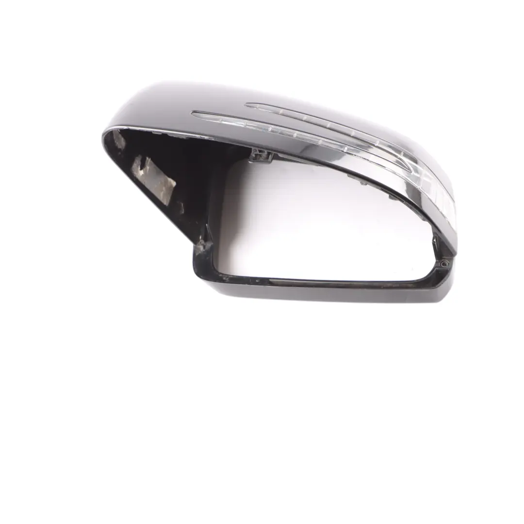 Mercedes W204 Cover Cap Left N/S Casing Housing Wing Mirror Obsidian Black - 197