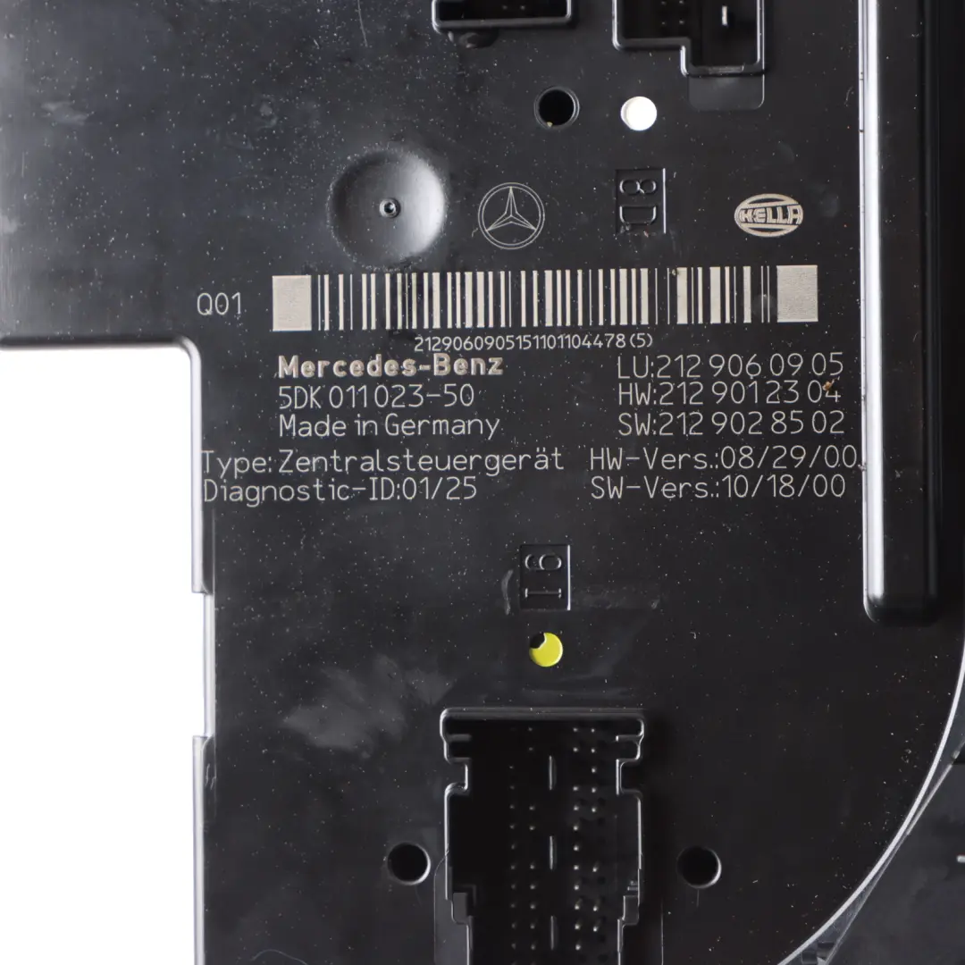 Mercedes A207 Rear SAM Module Fuse Box Relay Control Unit A2129060905