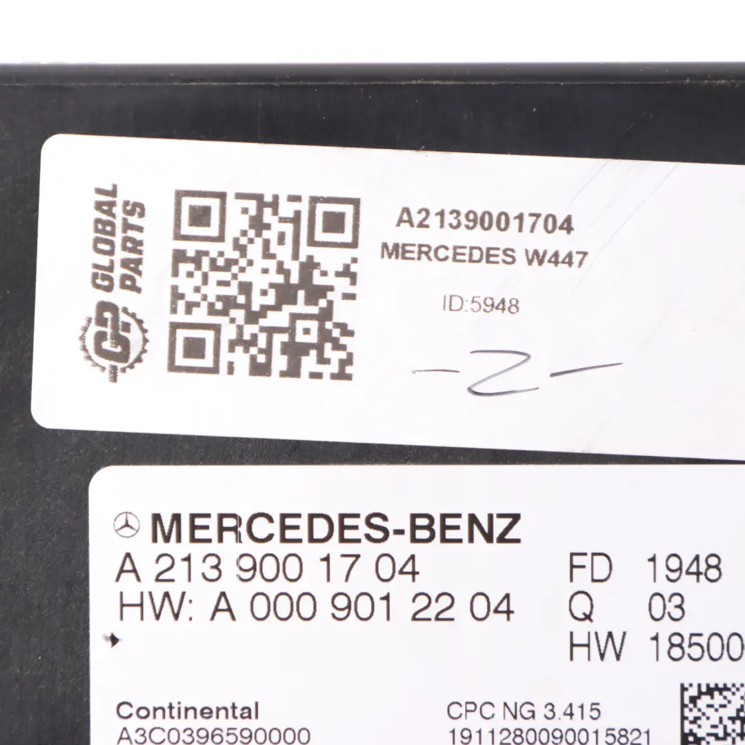 Mercedes W447 Unit Module Unit Electrical Drive Control CPC A2139001704