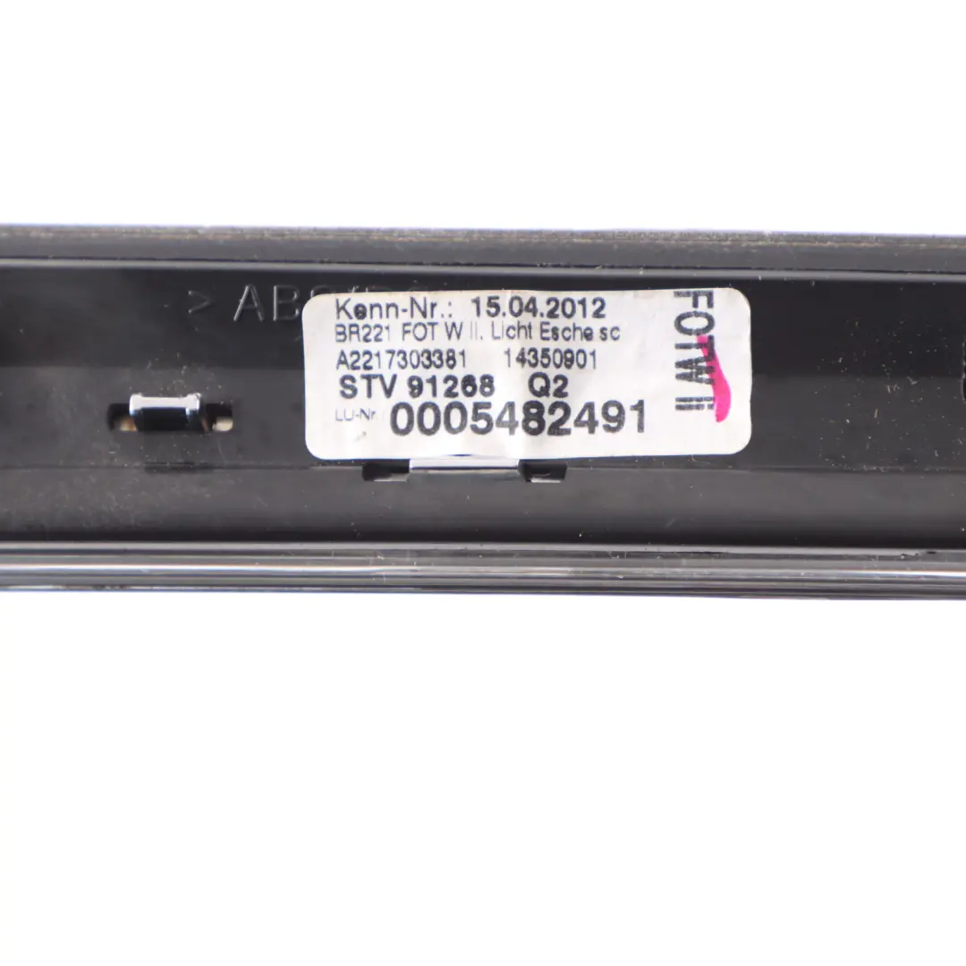 Mercedes W221 Door Card Trim Strip Rear Left N/S Black Ash Wood A2217303381