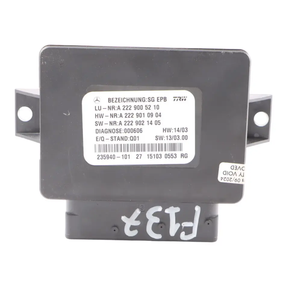 Mercedes W205 Electric Parking Brake Control Unit Module A2229005210