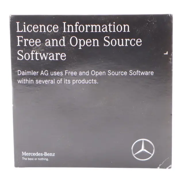 Mercedes Vito W447 Open Source Software CD Licence Information A4478272100