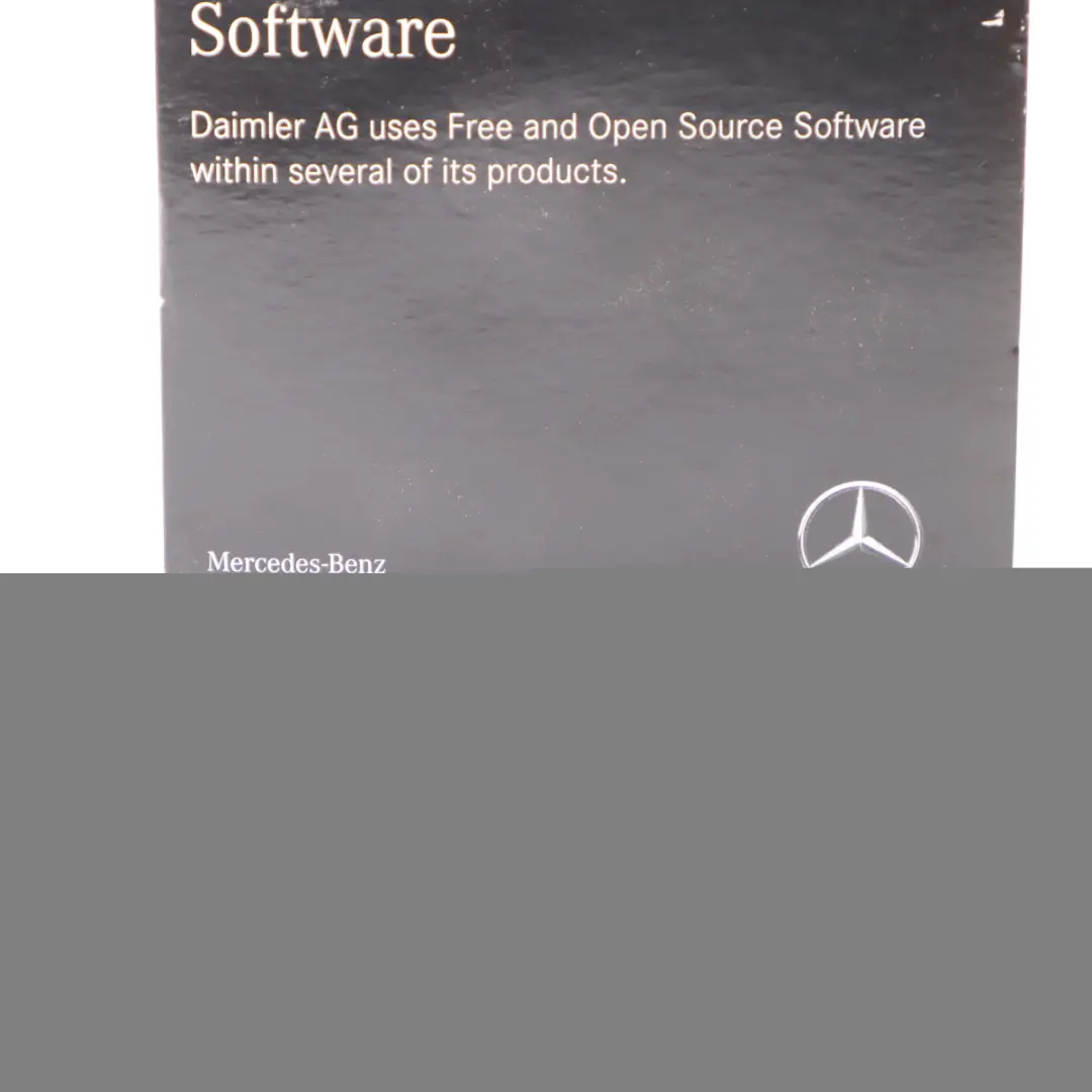 Mercedes Vito W447 Open Source Software CD Licence Information A4478272100