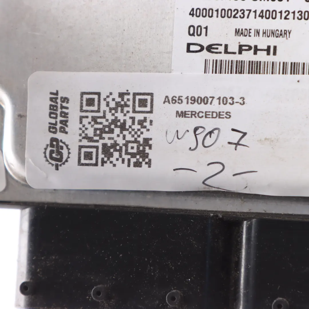 Mercedes W907 316CDI 163HP OM651.958 Engine Control Unit ECU A6519007103 Manual