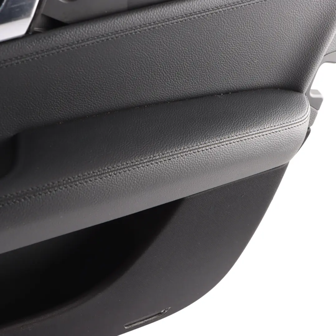 Mercedes W204 Front Right O/S Door Card Trim Panel Leather Black A2047203163