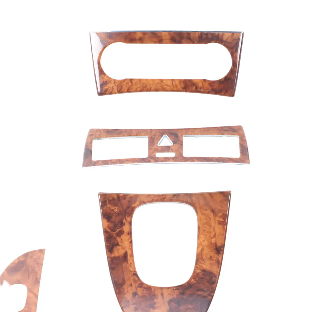 Mercedes CLK C209 Dashboard Strip Centre Trim Cover Panel Set Wood Burr Walnut