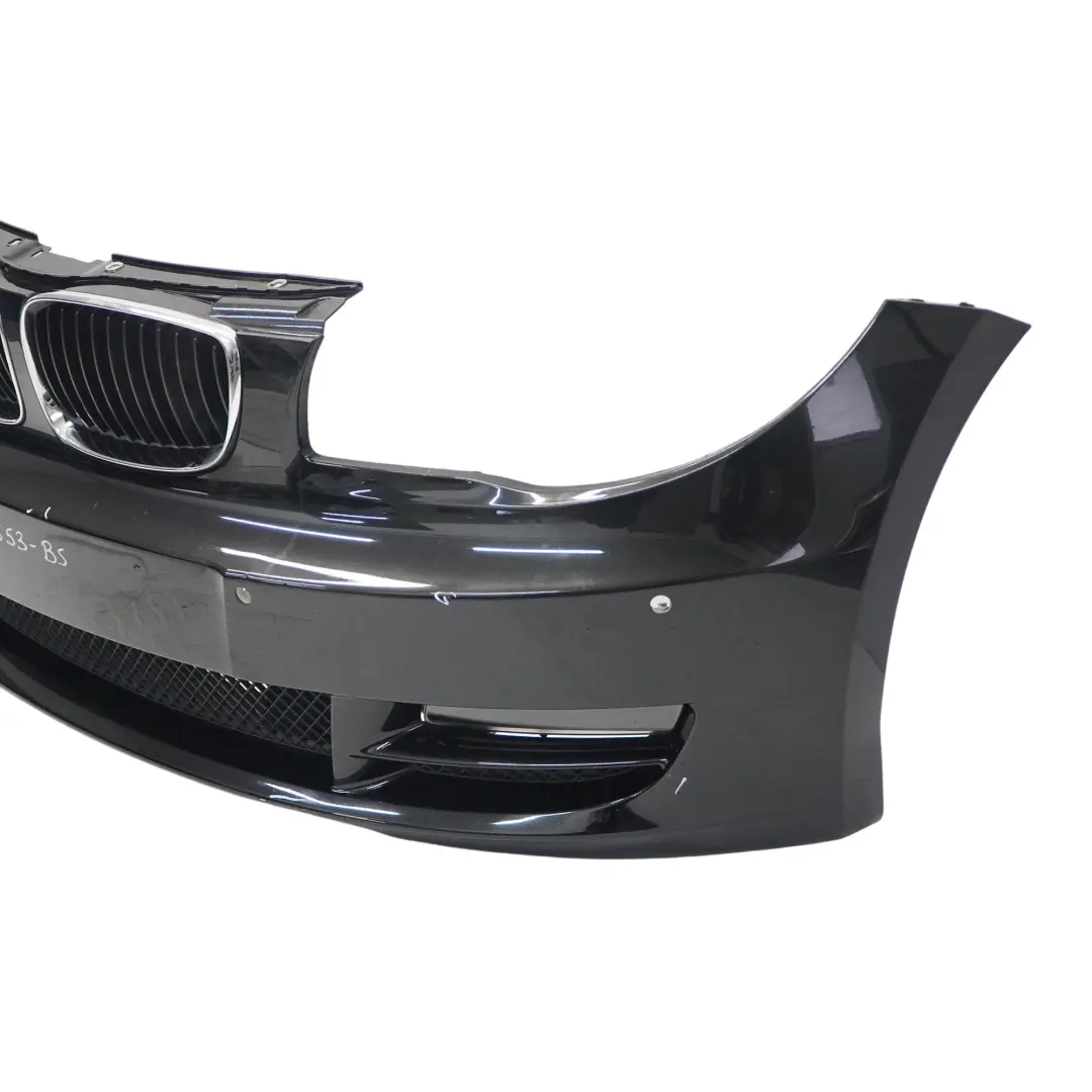 BMW E82 E88 Zderzak Przedni PDC Black Sapphire Czarny Metalik - 475