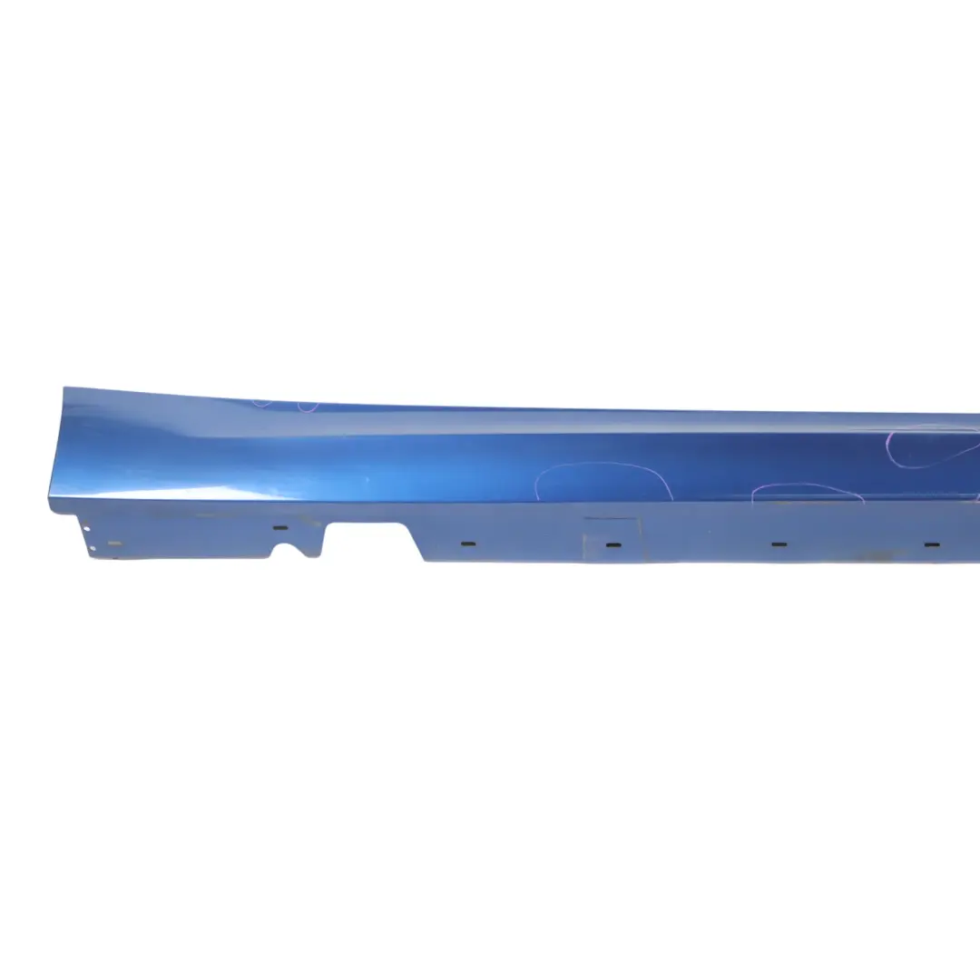 BMW E90 E91 LCI Sill Strip Side Skirt Right O/S Montegoblau Blue Metallic - A51